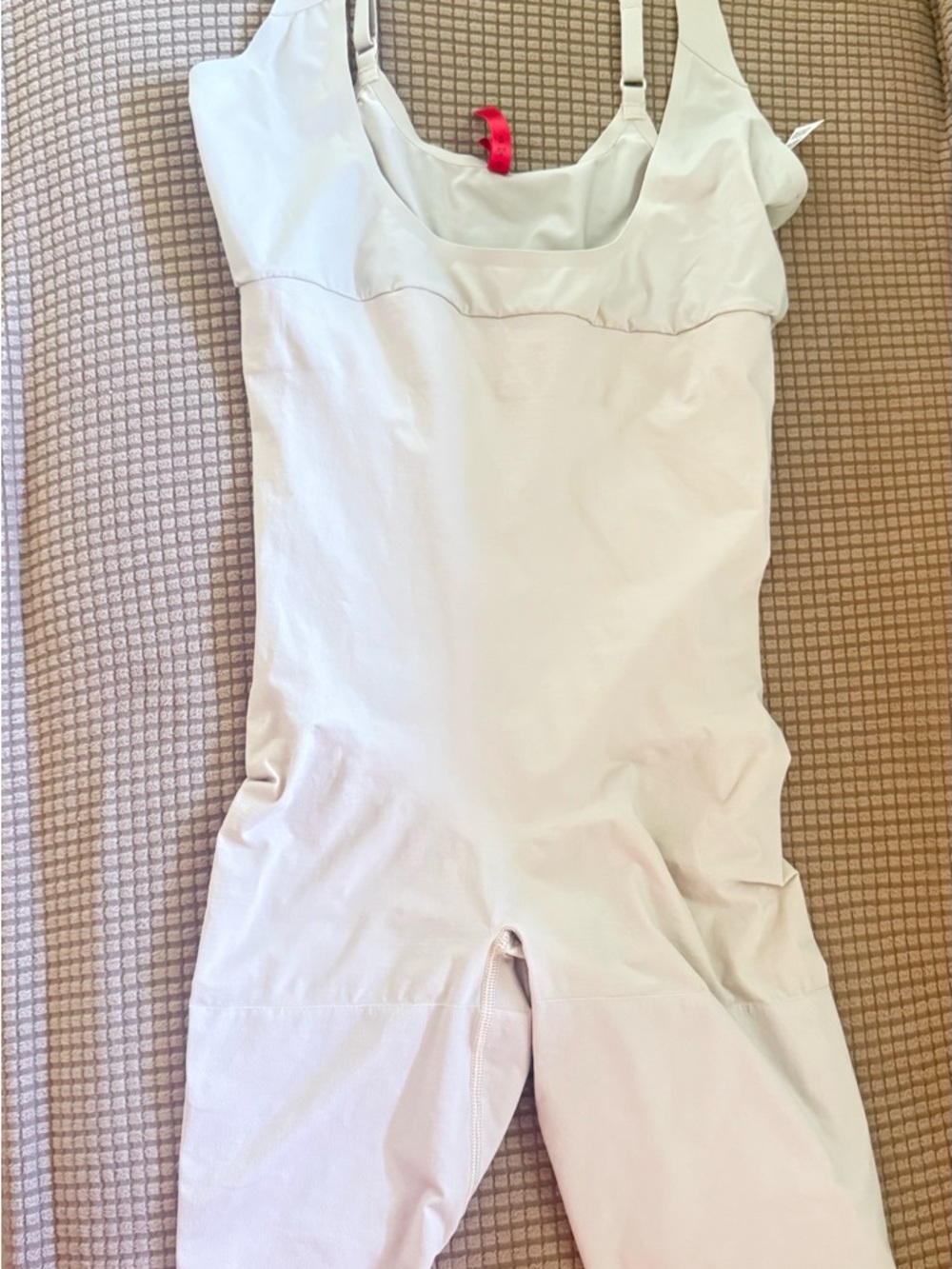 SPANX Cream Shaping Bodysuit with Red Tag